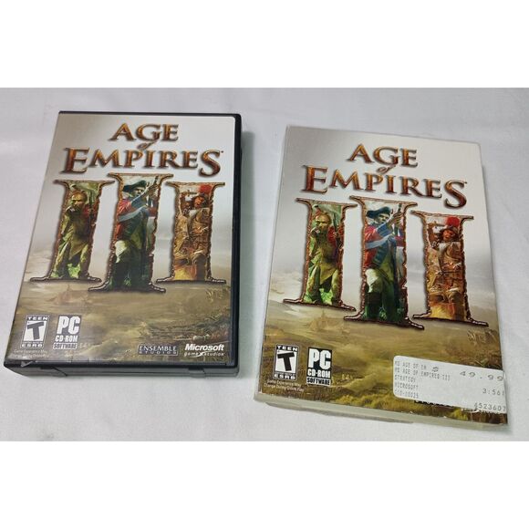 Ensemble Studios - Age of Empires III - PC CD Rom Set-Manual & Cover (Complete) - Picture 2 of 5